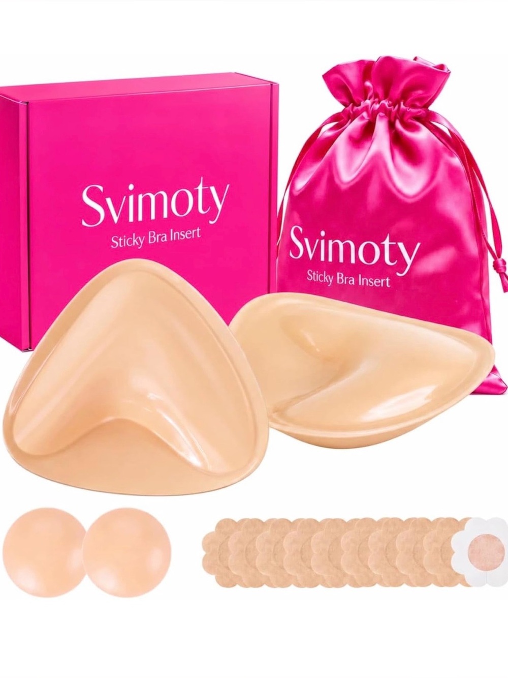 Sticky Bra Inserts in Nude - Supportive Silicone Cups